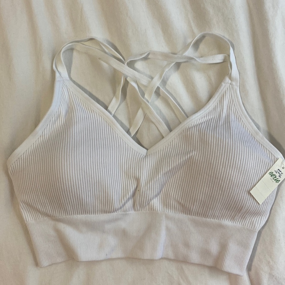 White Strappy Aerie Bra